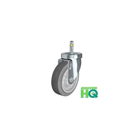 Casterhq 4"x1-1/4" FX Thermo Plastic Rubber Wheel, Swivel Caster, 7/16" x 24CS414FX35X-72